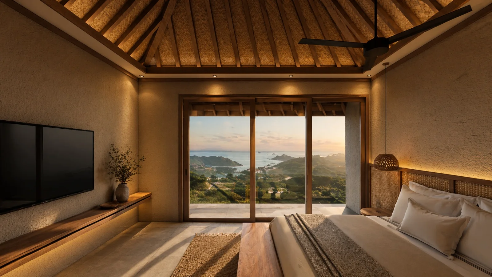 Bedroom with view — design visualisation