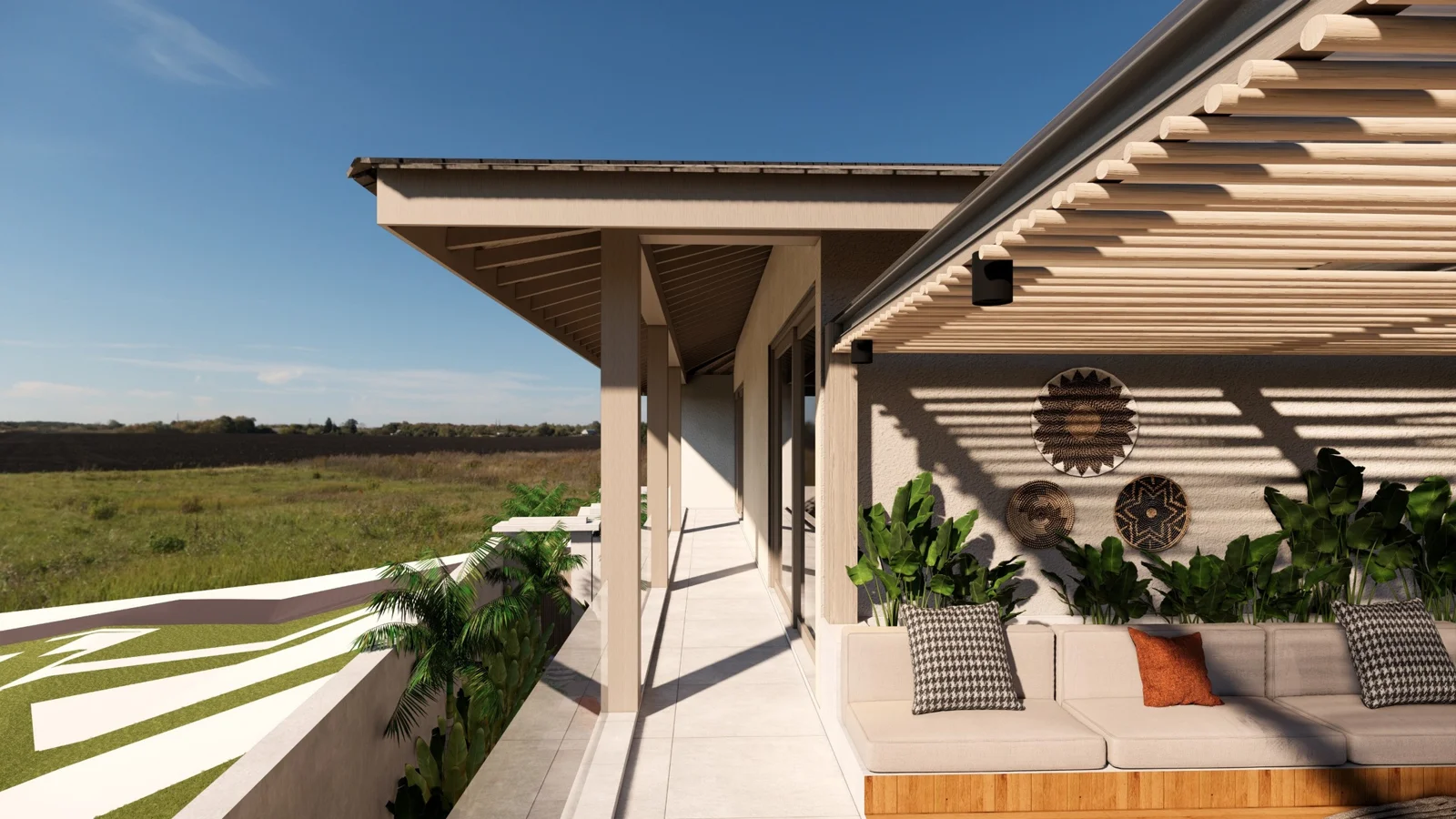 Roof terrace — design visualisation