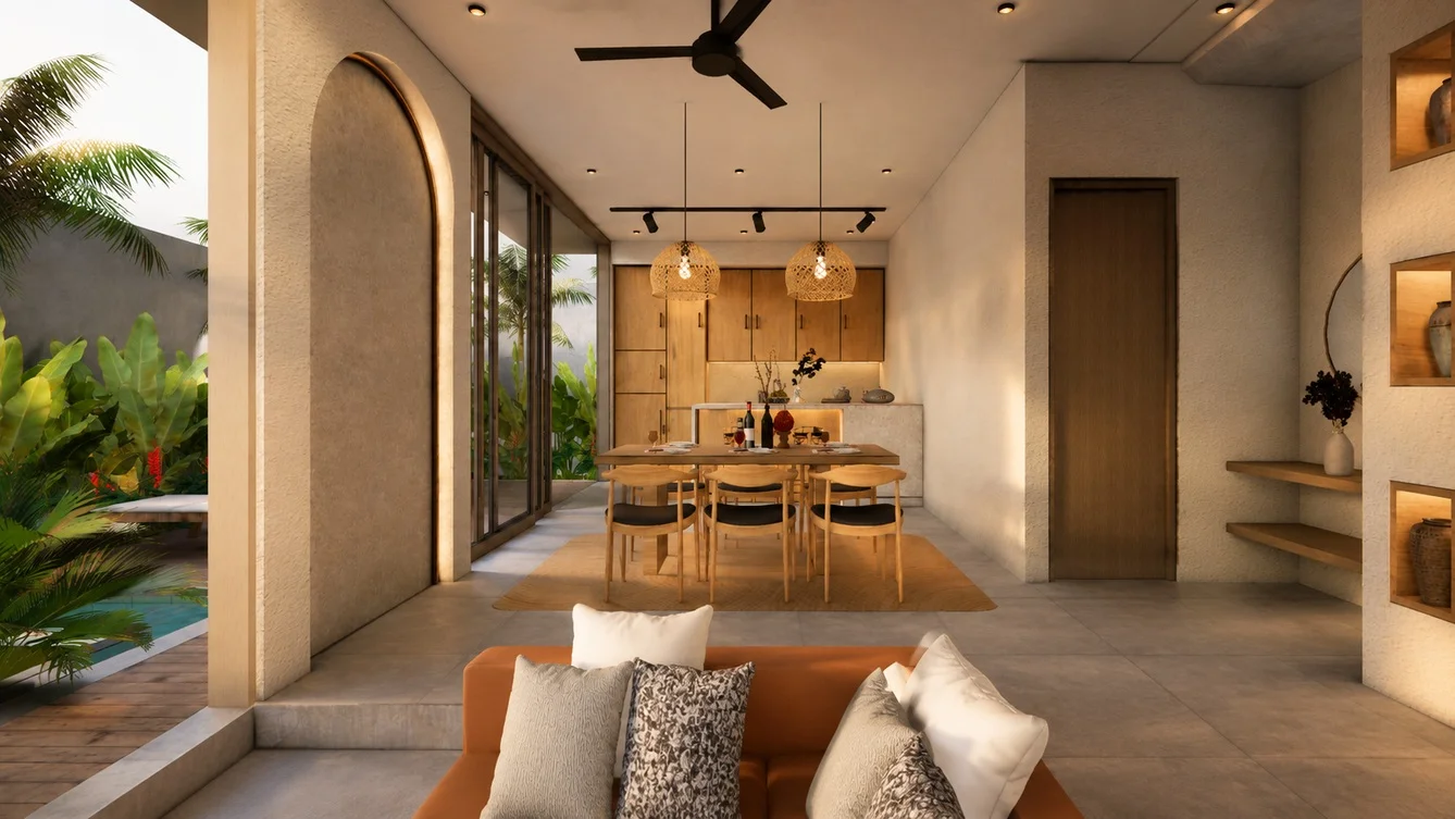 Kitchen and lounge — design visualisation
